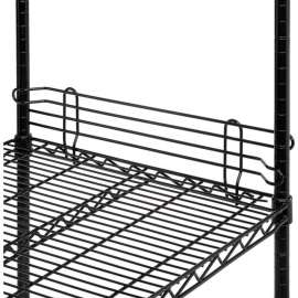 Nexel Black Epoxy Wire Ledge, 18"W x 4"H