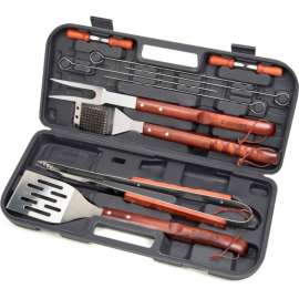 Cuisinart 13-Piece Wooden Handle Grilling Set