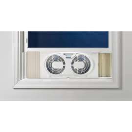Lasko Twin Window Fan, 2 Speed, White