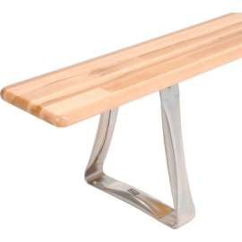 Global Industrial Trapezoid Legs for Plastic Locker Room Bench, Stainless Steel, Each