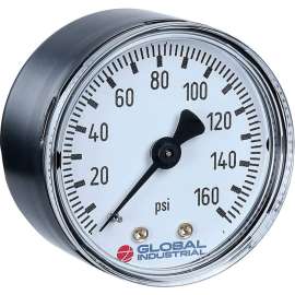 Global Industrial 2-1/2" Pressure Gauge, 100 PSI/KPA, 1/4" NPT CBM, Steel