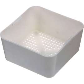 Allpoints 32-1422 6 1/2" x 6 1/2" Plastic Floor Drain Strainer with 3/16" Holes