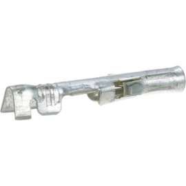 Allpoints 85-1075 Pin Connector; 1/8" Female Push-On; Straight Crimp End