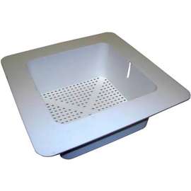 Allpoints 32-1392 8 1/2" x 8 1/2" Flanged Plastic Floor Drain Strainer with 3/16" Holes