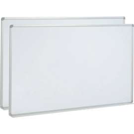Global Industrial Magnetic Whiteboard - 96 x 48 - Steel Surface - Pack of 2