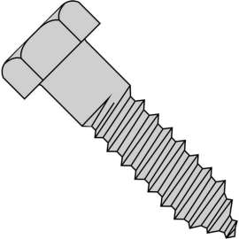 Hex Lag Screw - 3/8-7 x 1-1/2" - Low Carbon Steel - Zinc CR+3 - Pkg of 50 - Brighton-Best 486318