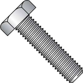 Hex Tap Bolt - 1/4-20 x 1" - Grade A - Low Carbon Steel - Zinc CR+3 - FT - UNC - A307 - Pkg of 100