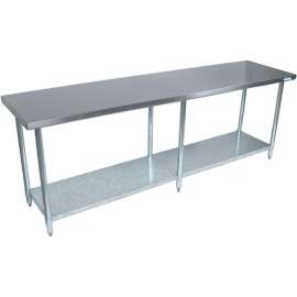 BK Resources Workbench W/Undershelf, 18 Ga. 430 Series Stainless, 84"Wx18"D