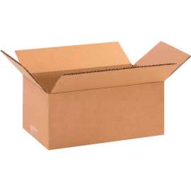 Global Industrial Long Cardboard Corrugated Boxes, 11"L x 6"W x 4"H, Kraft