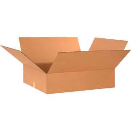 Global Industrial Flat Cardboard Corrugated Boxes, 24"L x 20"W x 6"H, Kraft