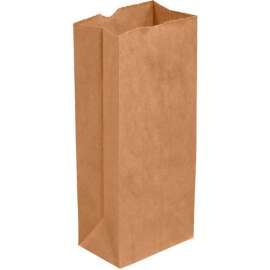 Global Industrial Hardware Bags, #5, 5-1/4"W x 3-7/16"D x 10-15/16"H, Kraft, 400/Pack