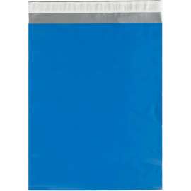 Global Industrial Colored Poly Mailers, 12"W x 15-1/2"L, 2.5 Mil, Blue, 100/Pack