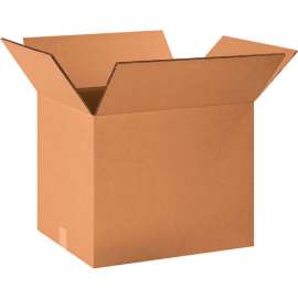 Global Industrial Heavy Duty Double Wall Corrugated Boxes, 20"L x 16"W x 16"H, Kraft