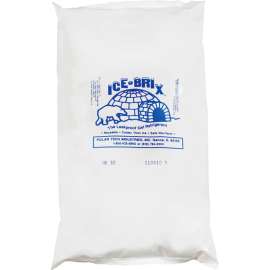 Ice-Brix Cold Packs, 32 Oz., 10"L x 6"W x 1-1/2"H, White/Blue, 9/Pack