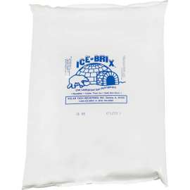 Ice-Brix Cold Packs, 48 Oz., 10-1/4"L x 8"W x 1-1/2"H, White/Blue, 6/Pack