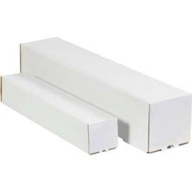 Square Mailing Tubes, 3"W x 3"D x 43"L, White