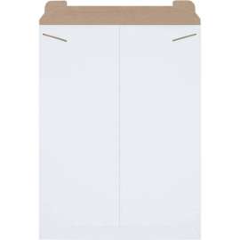Stayflats Tab Lock Mailers, 18"W x 24"L, White, 50/Pack