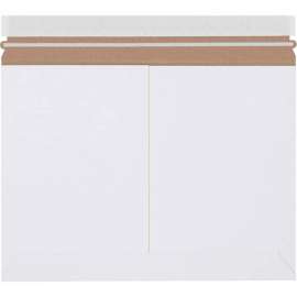 Stayflats Lite Side Loading Mailers, 12-1/4"W x 9-3/4"L, White, 200/Pack