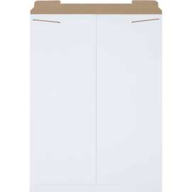 Stayflats Tab Lock Mailers, 20"W x 27"L, White, 50/Pack