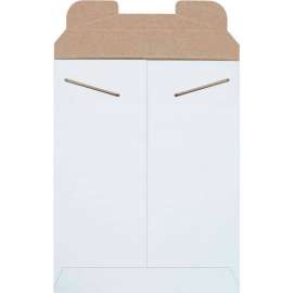 Stayflats Tab Lock Mailers, 9"W x 11-1/2"L, White, 100/Pack
