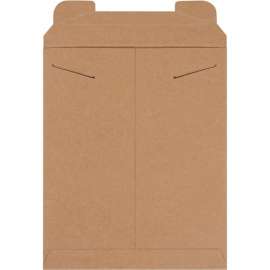 Stayflats Tab Lock Mailers, 11"W x 13-1/2"L, Kraft, 100/Pack