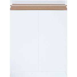 Self Seal Stayflats Mailers, 12-3/4"W x 15"L, White, 100/Pack