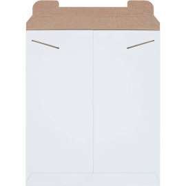 Stayflats Tab Lock Mailers, 12-3/4"W x 15"L, White, 100/Pack