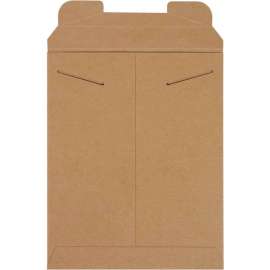 Stayflats Tab Lock Mailers, 9-3/4"W x 12-1/4"L, Kraft, 100/Pack