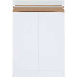 Self Seal Stayflats Plus Mailers, 9-3/4"W x 12-1/4"L, White, 100/Pack