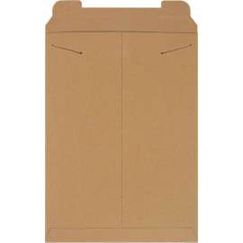 Stayflats Tab Lock Mailers, 13"W x 18"L, Kraft, 100/Pack