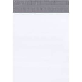 Global Industrial Returnable Poly Mailers, 14"W x 17"L, 2.5 Mil, White, 100/Pack