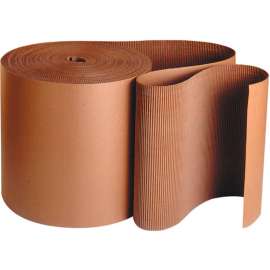 Singleface Corrugated Roll, A Flute, 36"W x 250L, Kraft, 1 Roll