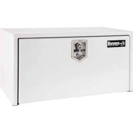 Buyers Steel Underbody Truck Box w/ Stainless Steel T-Handle - White 18x18x30 - 1702403