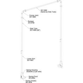 Buyers Aluminum Upper Tarp Arm - 3011869