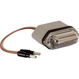 Buyers 2" License/Utility Light Kit With 2 LED, Chrome, .180 Male Bullets - 5622134