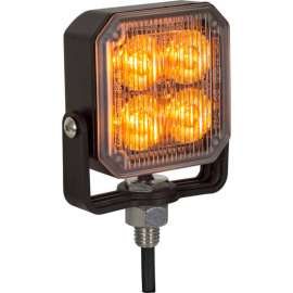 Buyers LED Square Amber Strobe Light 12-24V - 4 LEDs - 8891800