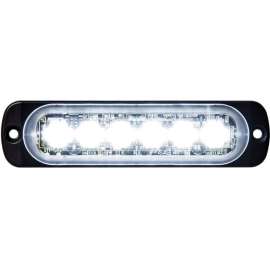 Buyers LED Rectangular Clear Low Profile Strobe Light 12V - 6 LEDs - 8891901