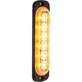 Buyers LED Rectangular Amber Low Profile Strobe Light 12V - 6 LEDs - 8891910