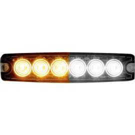 Buyers 5.14" Amber/Clear Surface Mount Ultra-Thin LED Strobe Light - 8892202