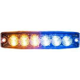 Buyers 5.14" Amber/Blue Surface Mount Ultra-Thin LED Strobe Light - 8892208