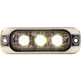 Buyers 3.375" Clear Thin Mount Horizontal Strobe Lights With 3 LED - 8892301