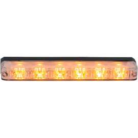 Buyers 5.19" Amber Low Profile Strobe for Narrow Grill Spacing With 6 LED - 8892800