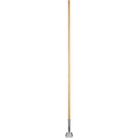 Boardwalk Clip-On Dust Mop Handle, Lacquered Wood, Swivel Head, 1" x 60", Natural