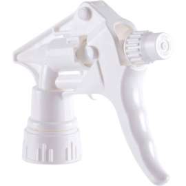 Boardwalk Trigger Sprayer 250, 8" Tube, Fits 16-24 oz Bottles, White, 24/case