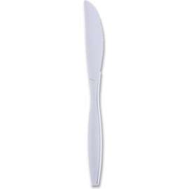 Boardwalk Heavyweight Wrapped Polypropylene Cutlery, Knife, White, 1,000/case