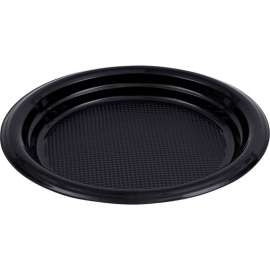 Boardwalk Hi-Impact Plastic Dinnerware, Plate, 6", Black, 1,000/case