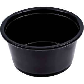 Boardwalk Souffle/Portion Cups, 2 oz, Polypropylene, Black, 125 Cups/Sleeve, 20 Sleeves/case