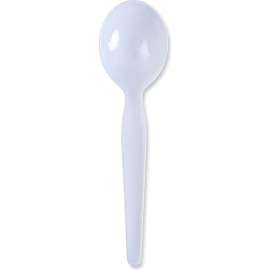 Boardwalk Heavyweight Polystyrene Cutlery, Soup Spoon, White, 1000/case