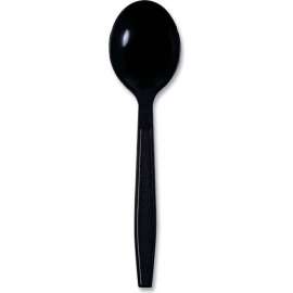 Boardwalk Heavyweight Wrapped Polypropylene Cutlery, Soup Spoon, Black, 1,000/case