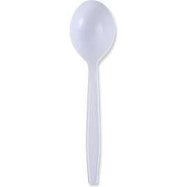 Boardwalk Heavyweight Wrapped Polypropylene Cutlery, Soup Spoon, White, 1,000/case